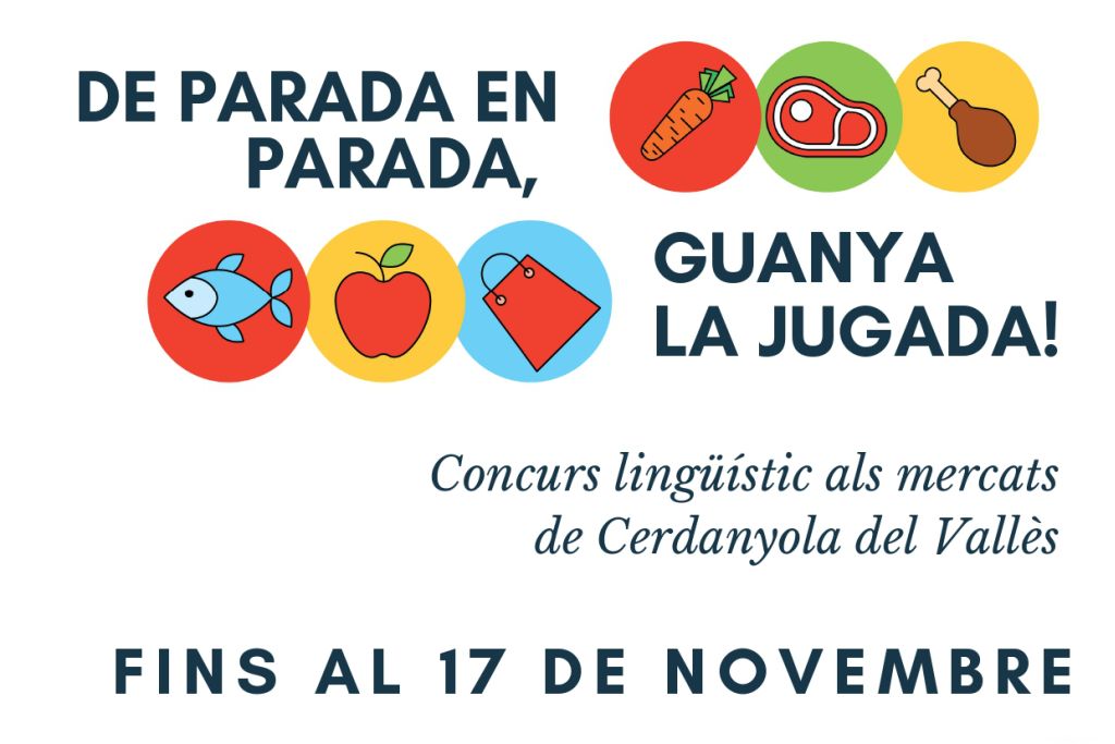Torna el concurs lingüístic 'De parada en parada, guanya la jugada!' als mercats municipals de Cerdanyola